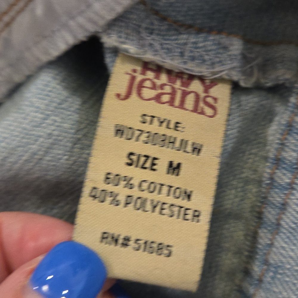 Highway Jeans Light Blue Cropped Denim Jacket Size M! - Picture 3 of 7